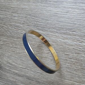 Monet Gold and Navy Bangle Bracelet